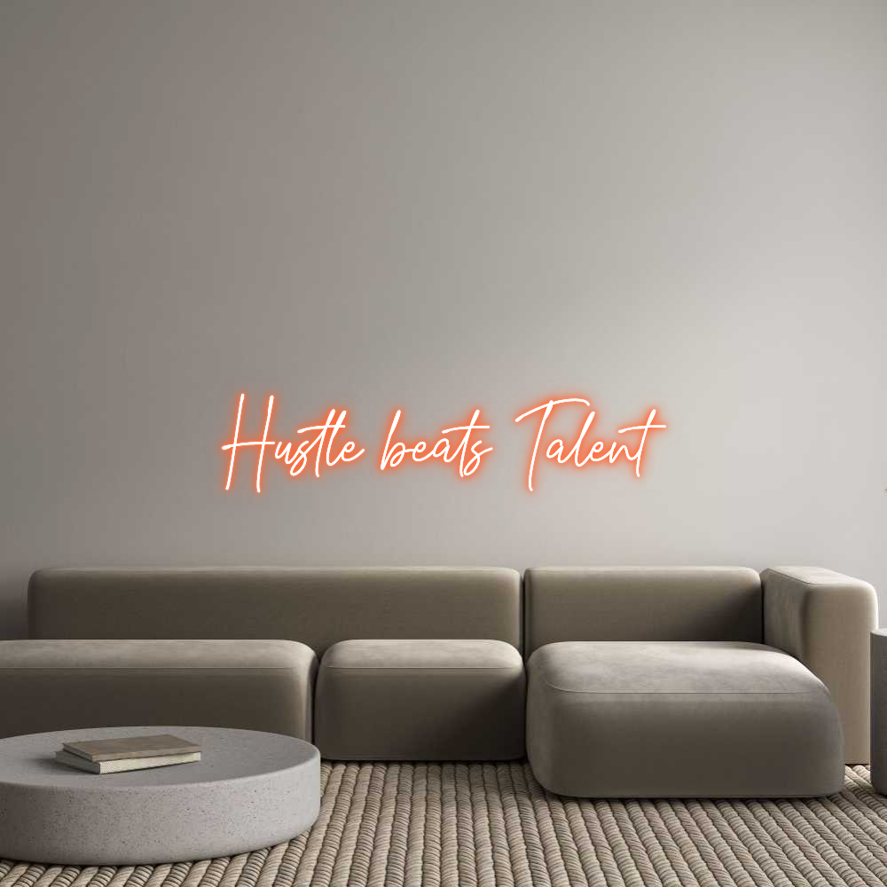 Custom Neon Text - Hustle beats ...