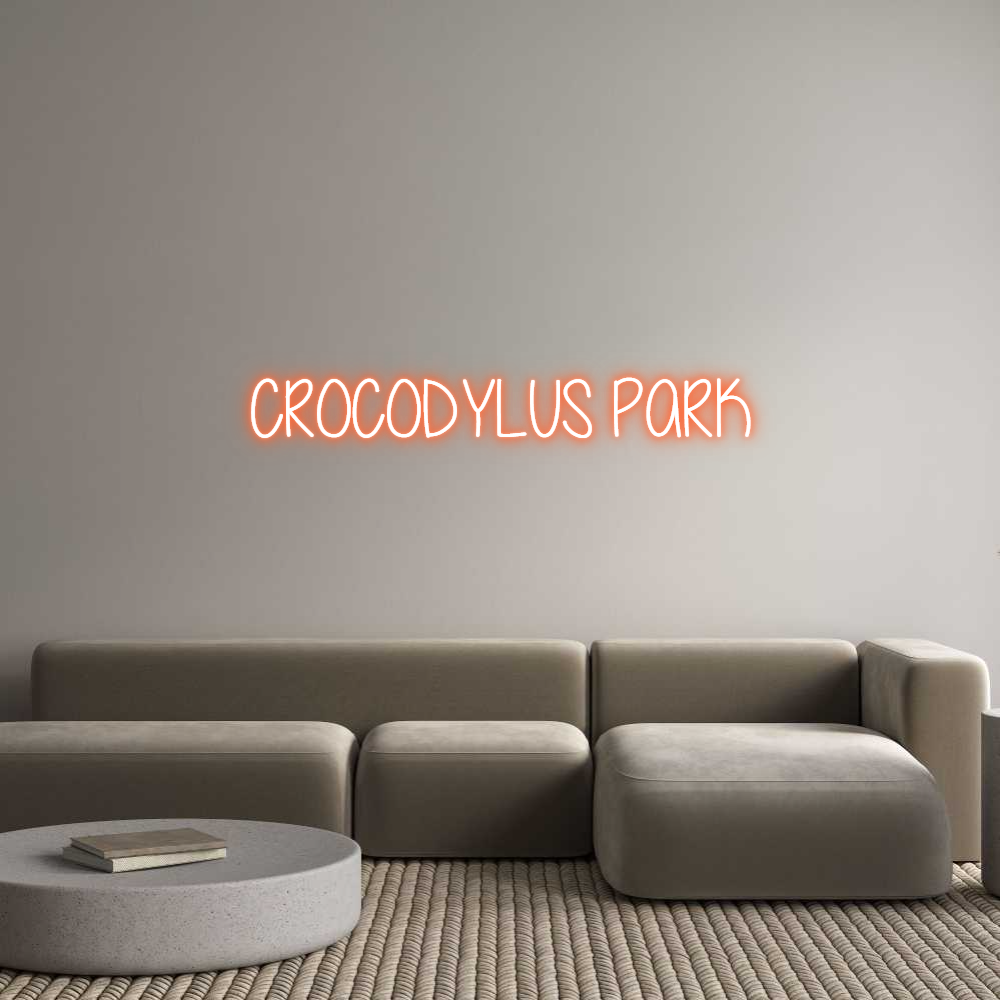 Custom Neon Text - CROCODYLUS PARK