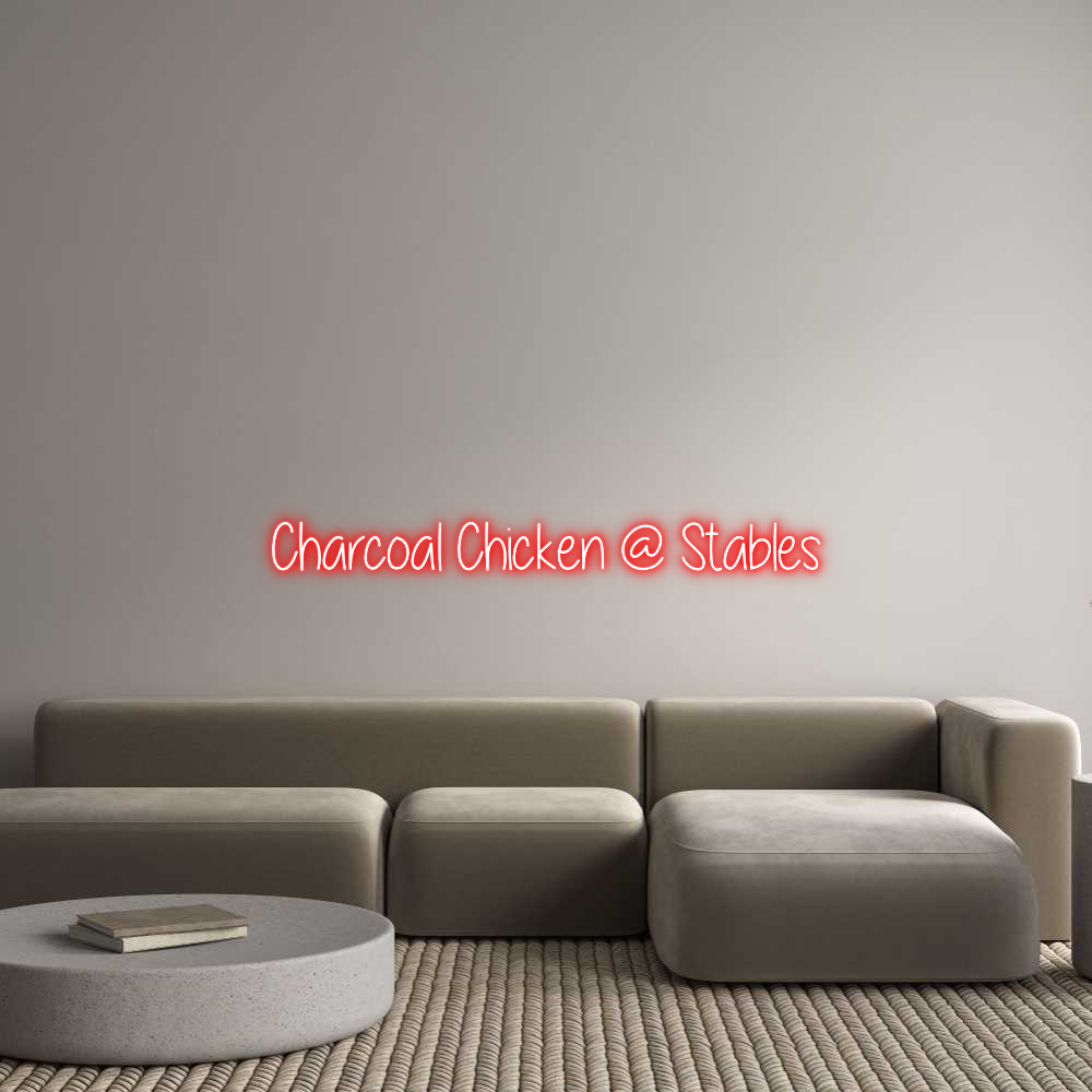 Custom Neon Text - Charcoal Chic...