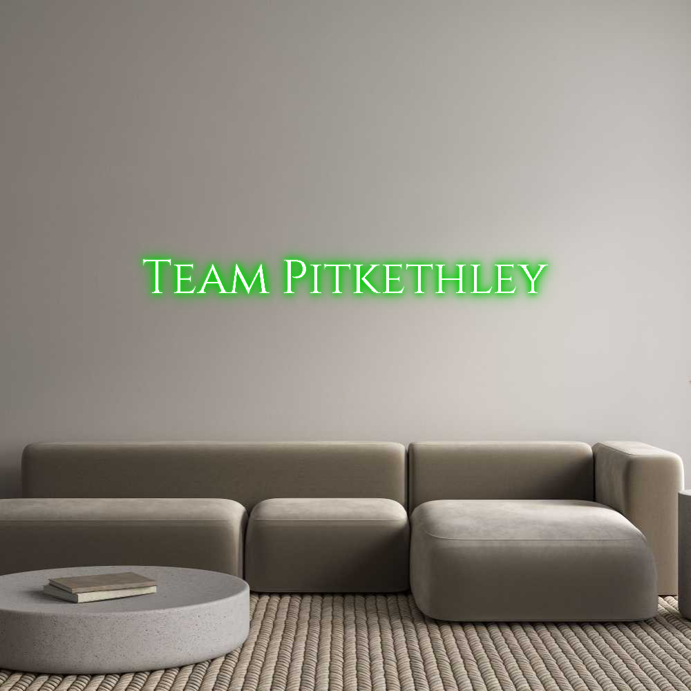 Custom Neon Text - Team Pitkethley