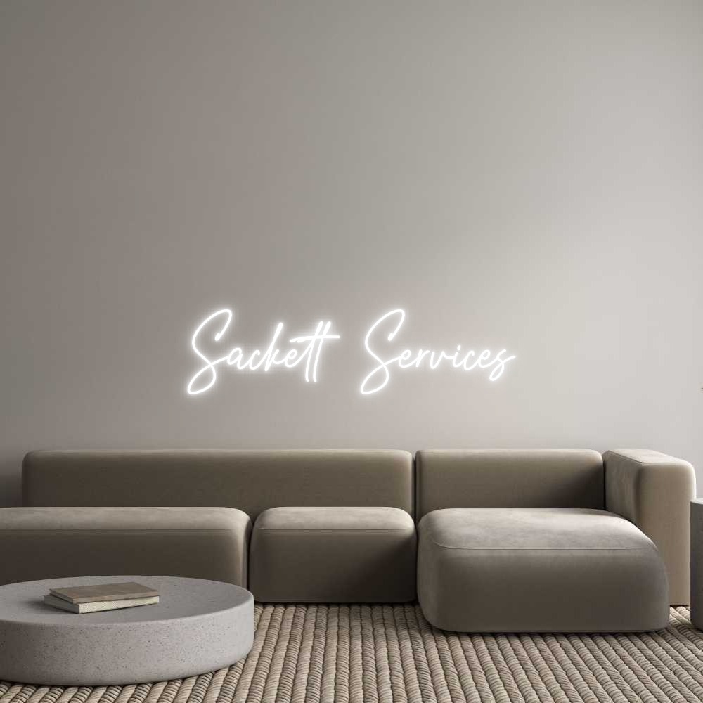 Custom Neon Text - Sackett Servi...