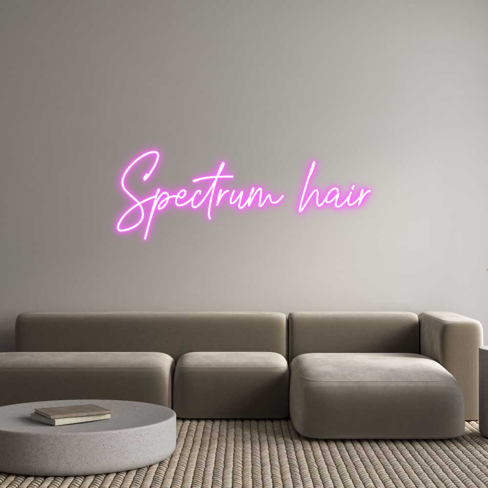 Custom Neon Text - Spectrum hair