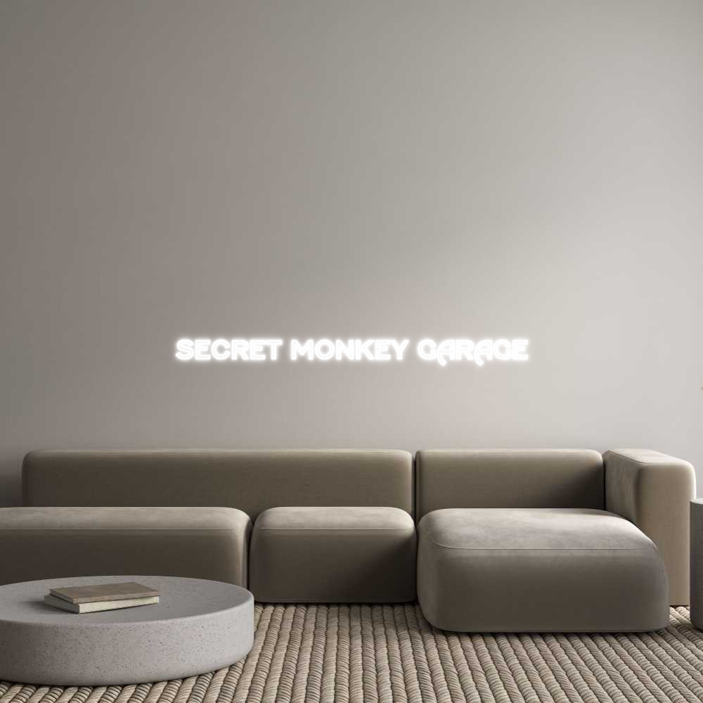 Custom Neon Text - SECRET MONKEY...