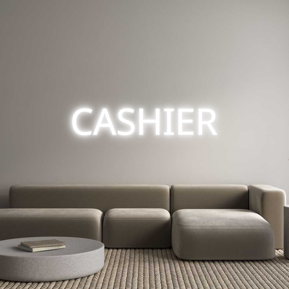 Custom Neon Text - CASHIER
