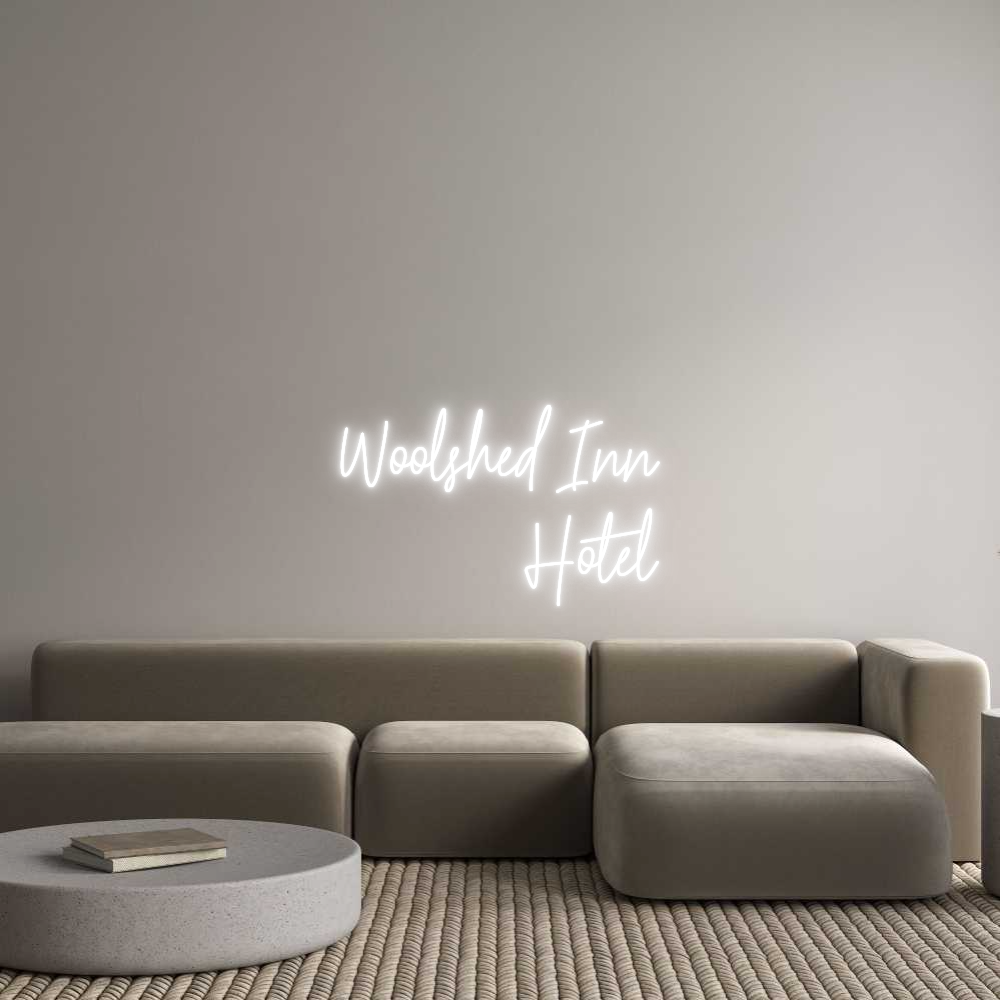 Custom Neon Text - Woolshed Inn
...