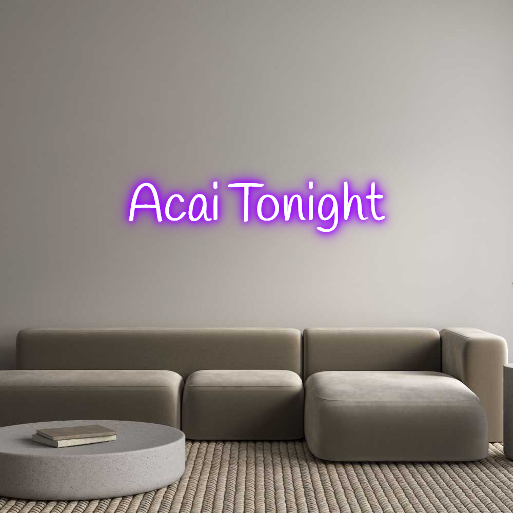 Custom Neon Text - Acai Tonight