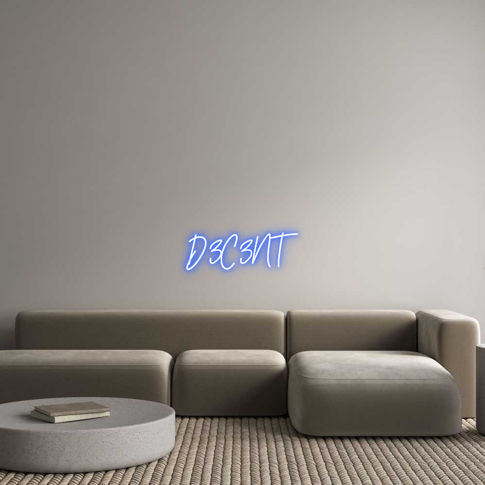 Custom Neon Text - D3C3NT