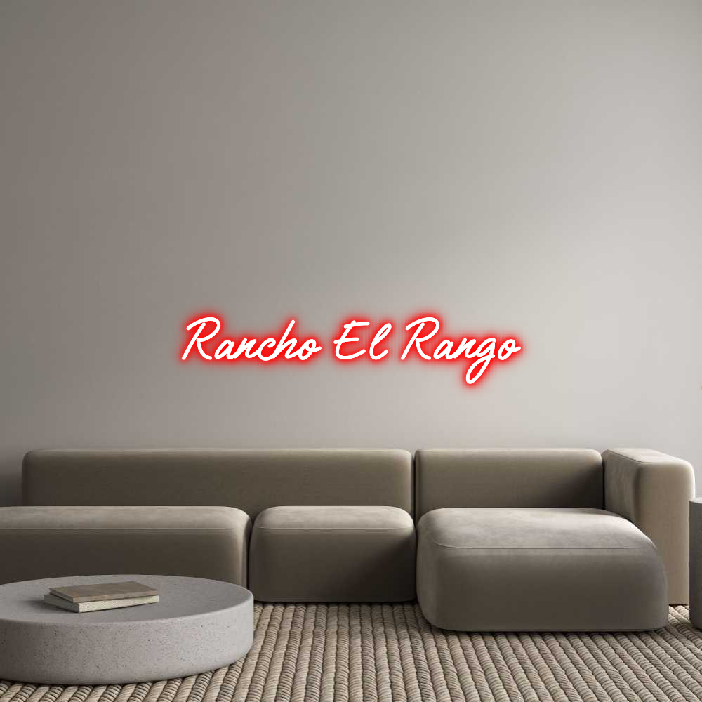 Custom Neon Text - Rancho El Rango