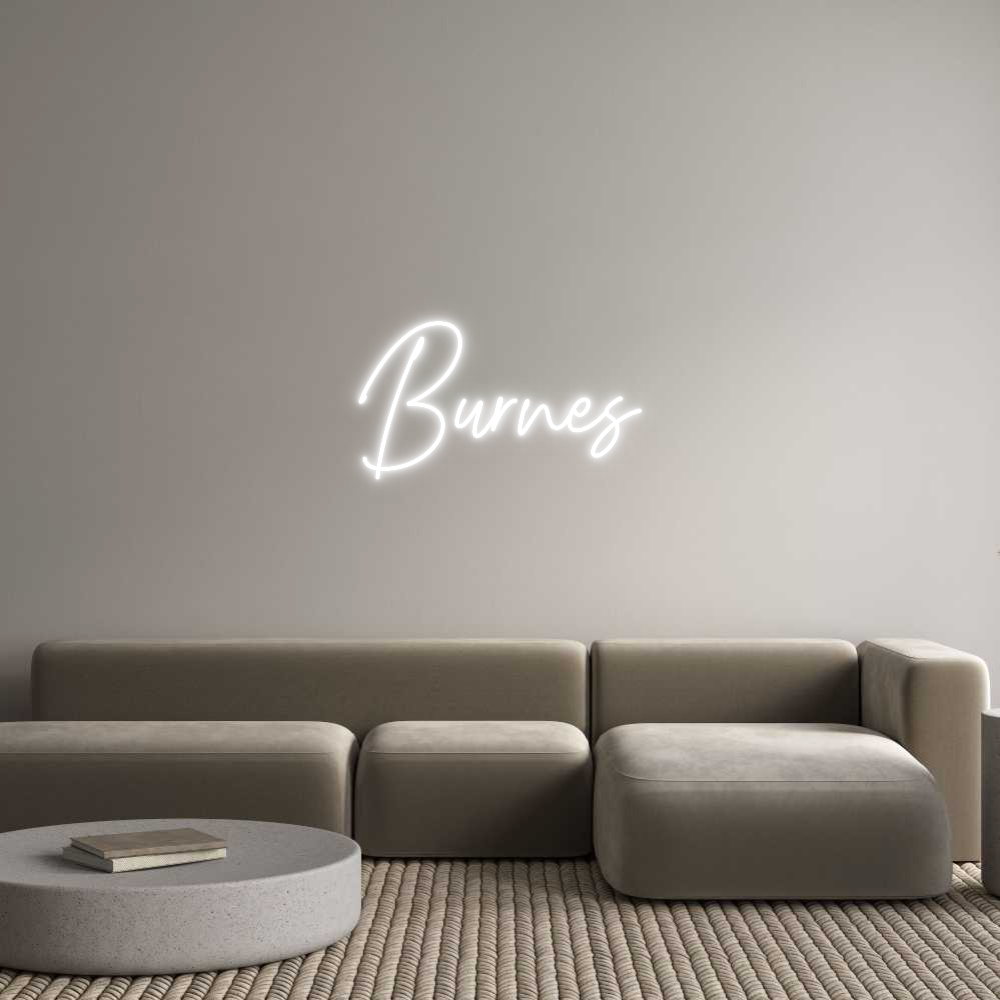 Custom Neon Text - Burnes