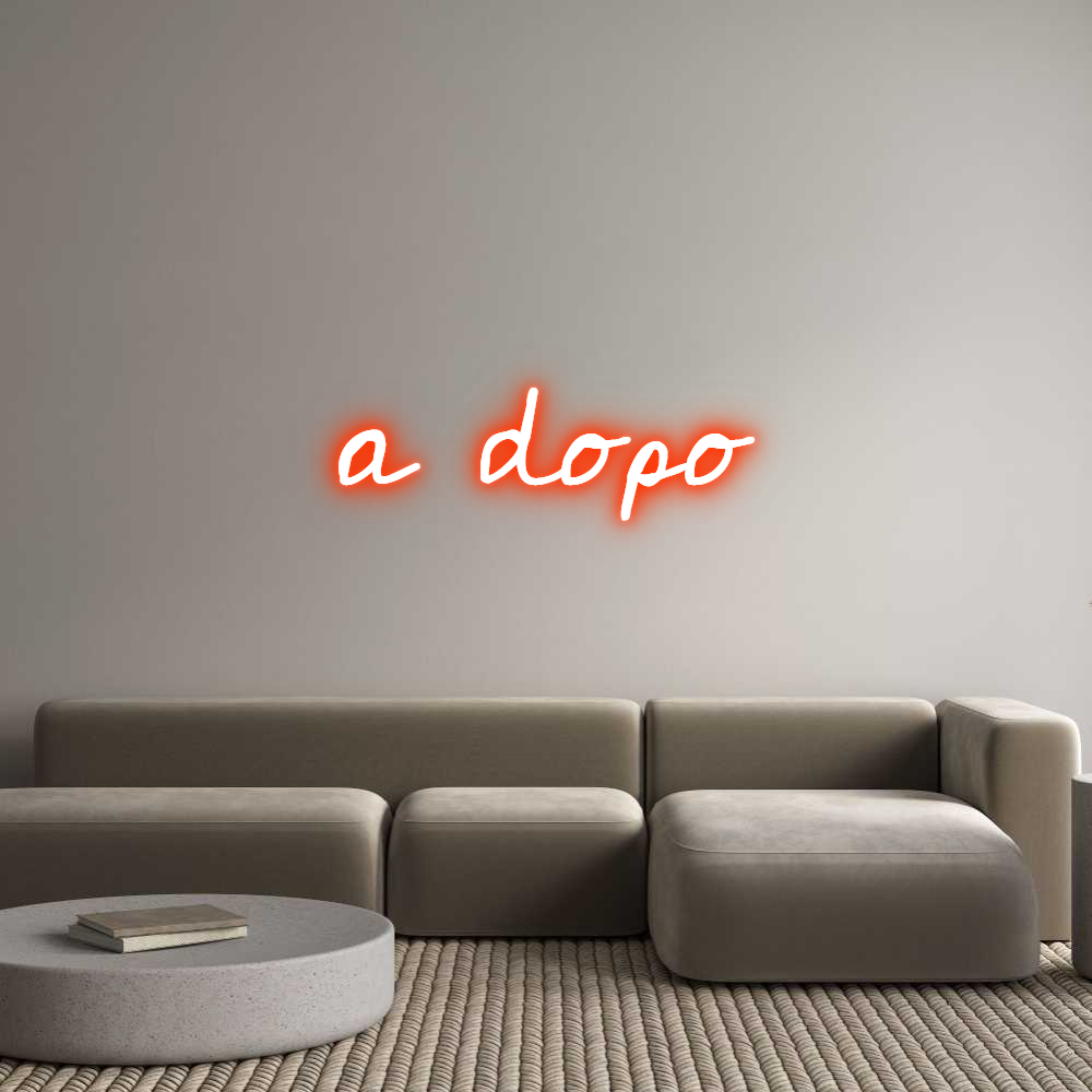 Custom Neon Text - a dopo