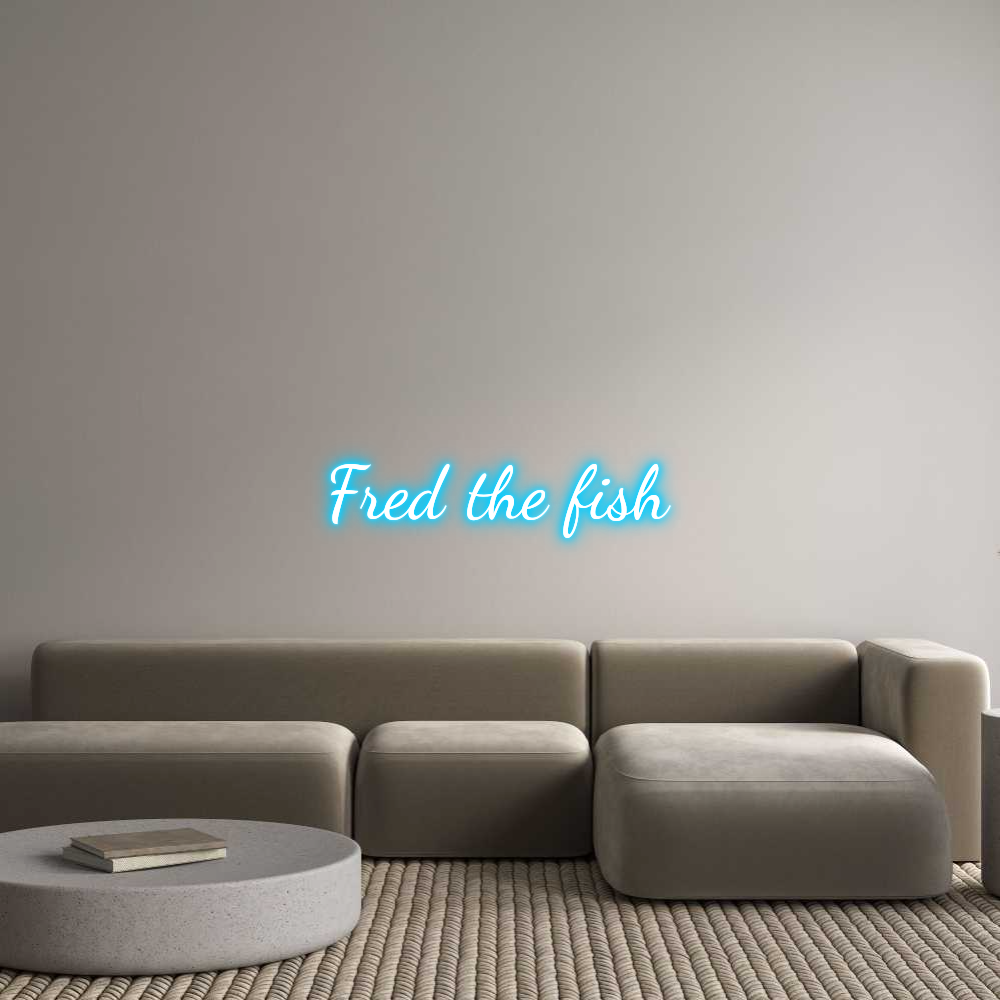 Custom Neon Text - Fred the fish