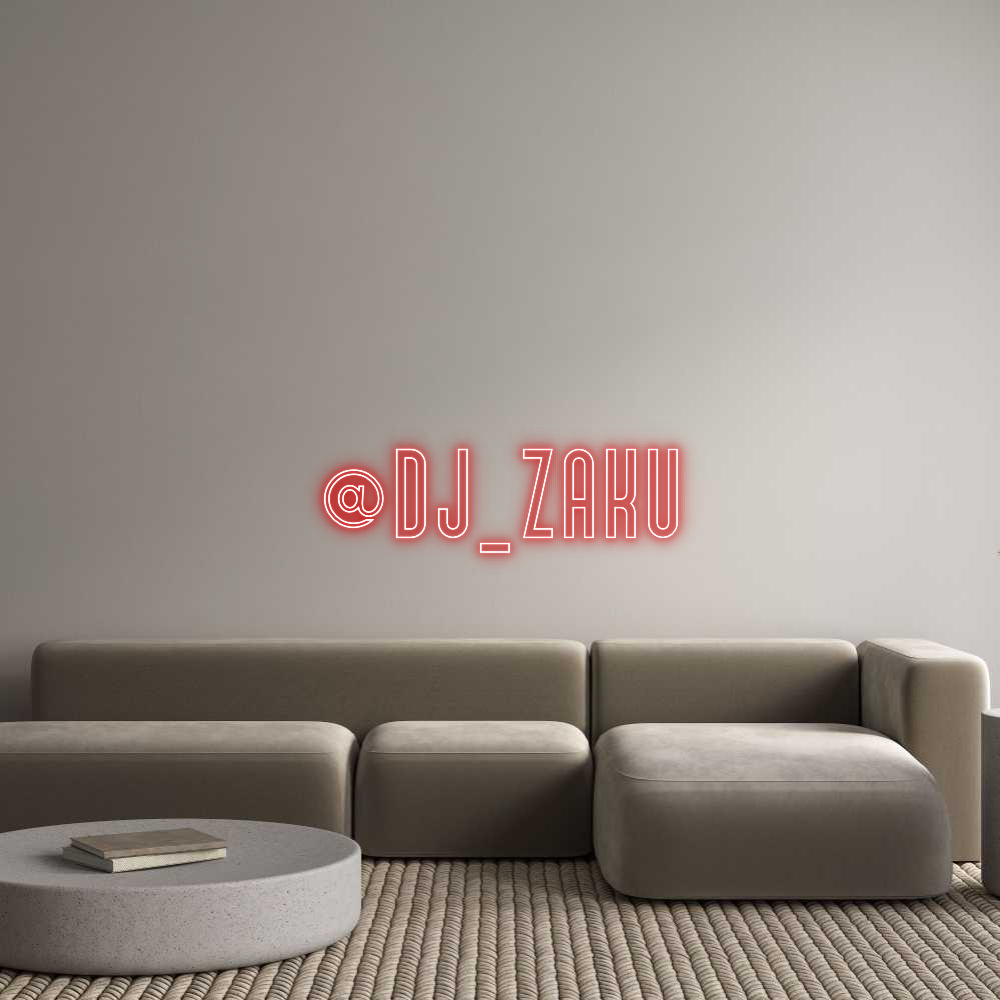 Custom Neon Text - @DJ_ZAKU