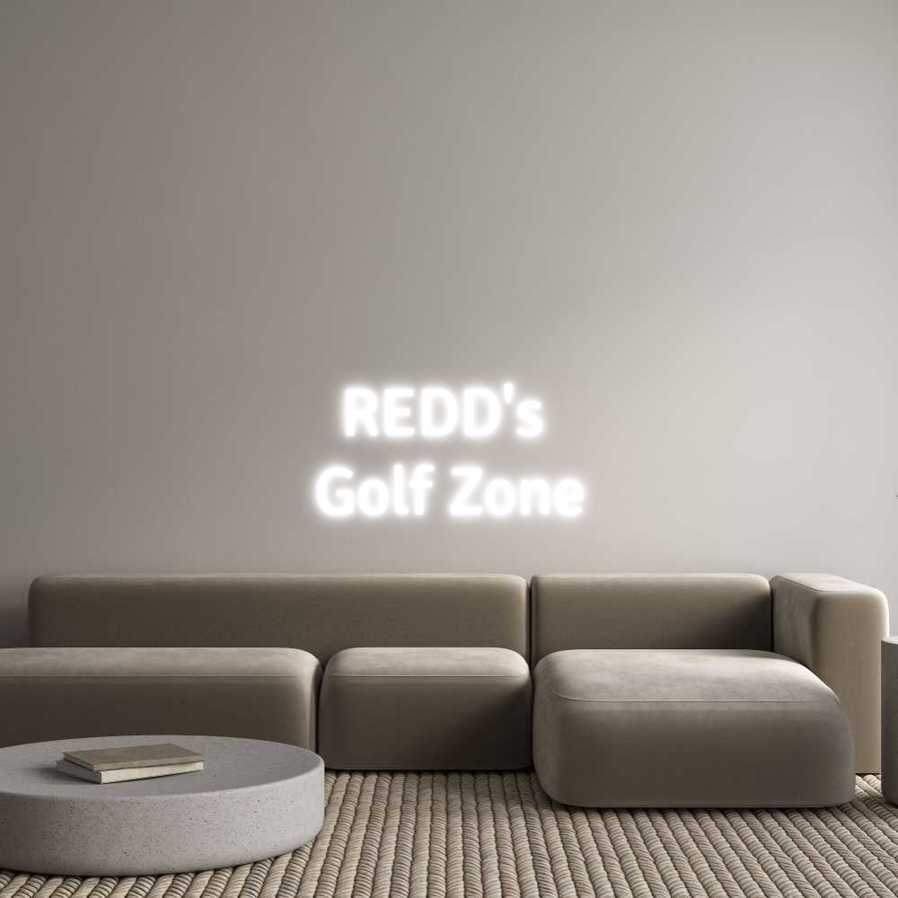 Custom Neon Text - REDD's 
Golf...