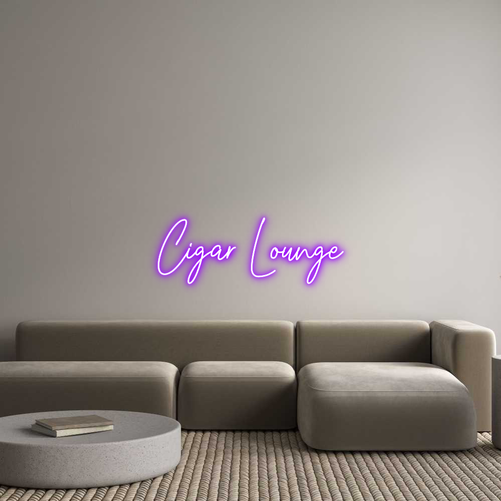 Custom Neon Text - Cigar Lounge