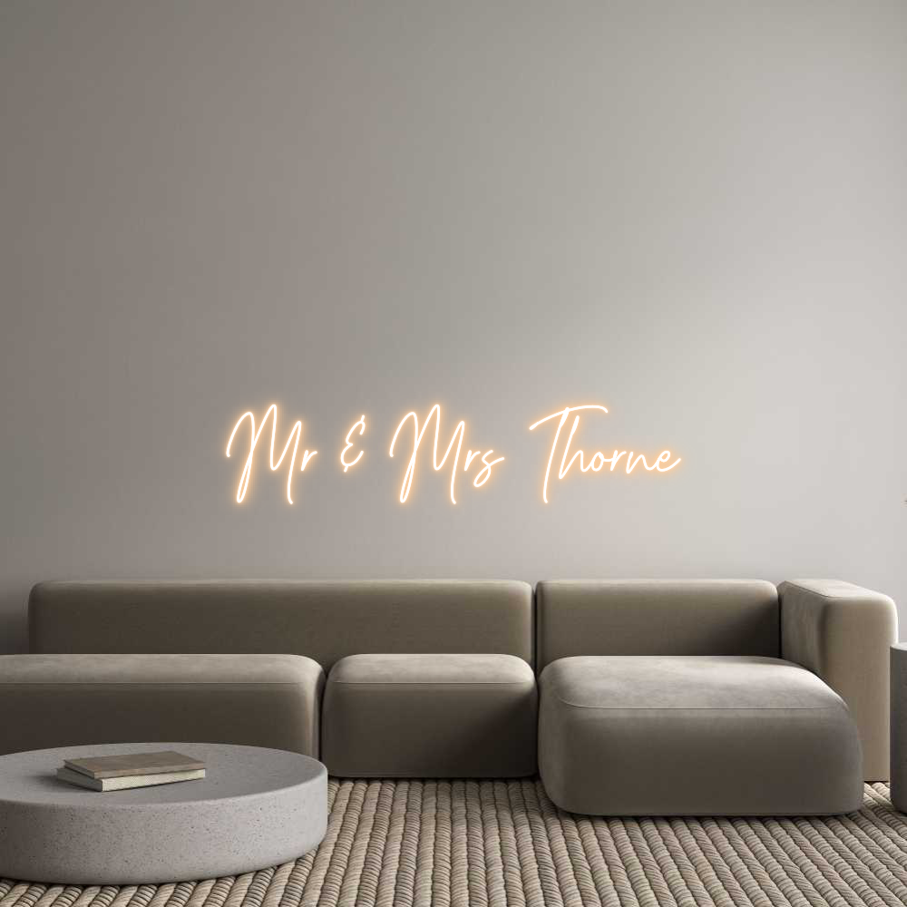 Custom Neon Text - Mr & Mrs Thorne
