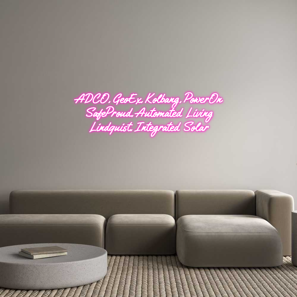 Custom Neon Text - ADCO, GeoEx, ...