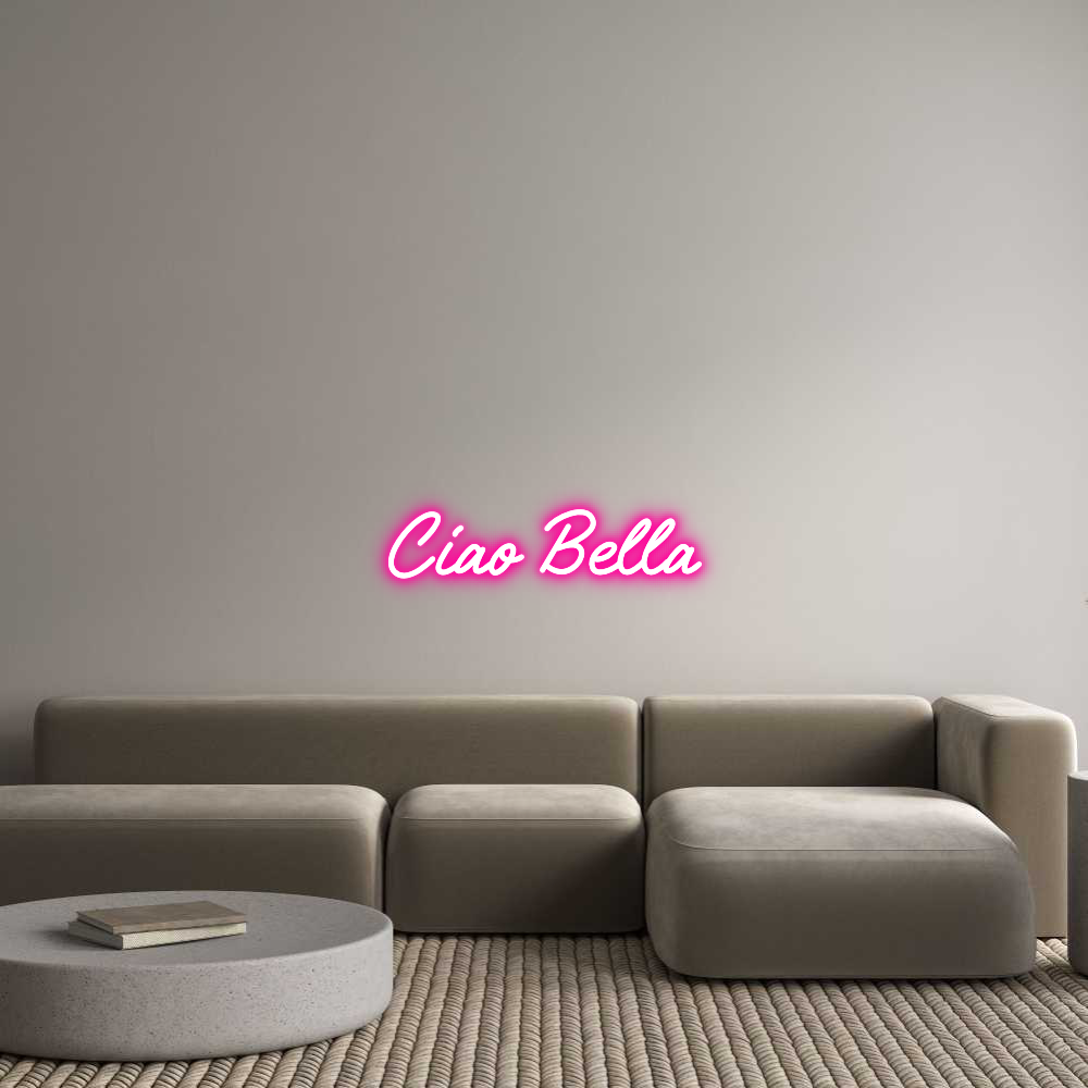 Custom Neon Text - Ciao Bella