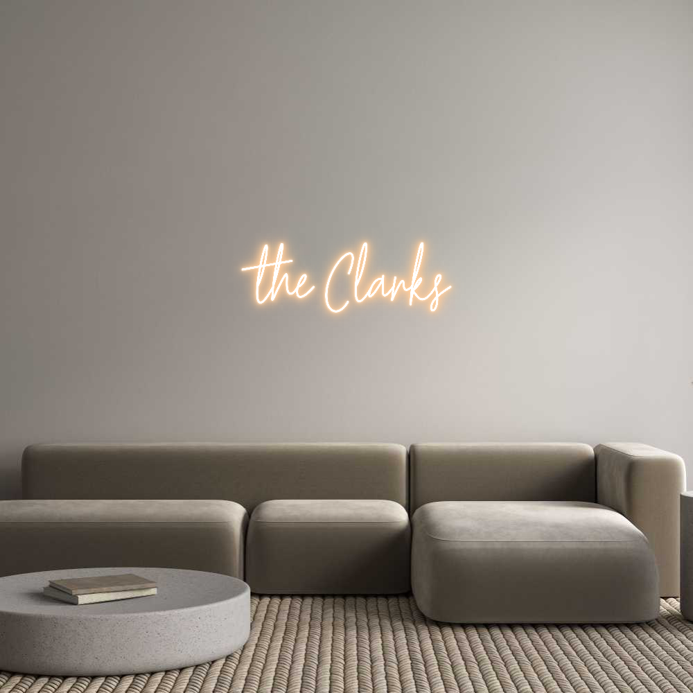 Custom Neon Text - the Clarks