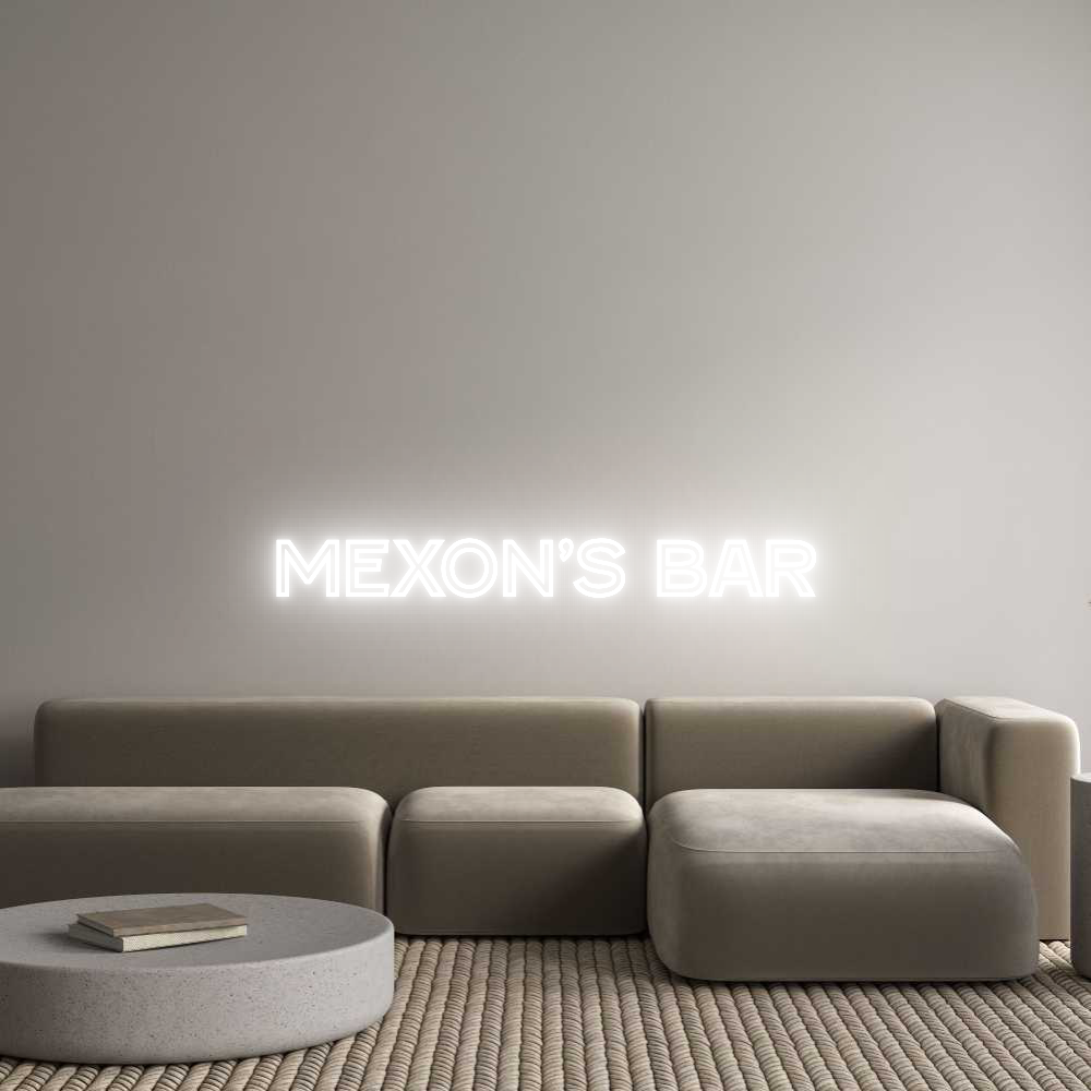 Custom Neon Text - Mexon’s Bar