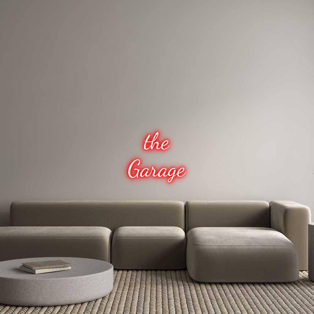 Custom Neon Text - the 
Garage