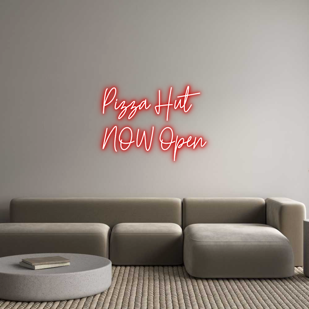 Custom Neon Text - Pizza Hut 
N...
