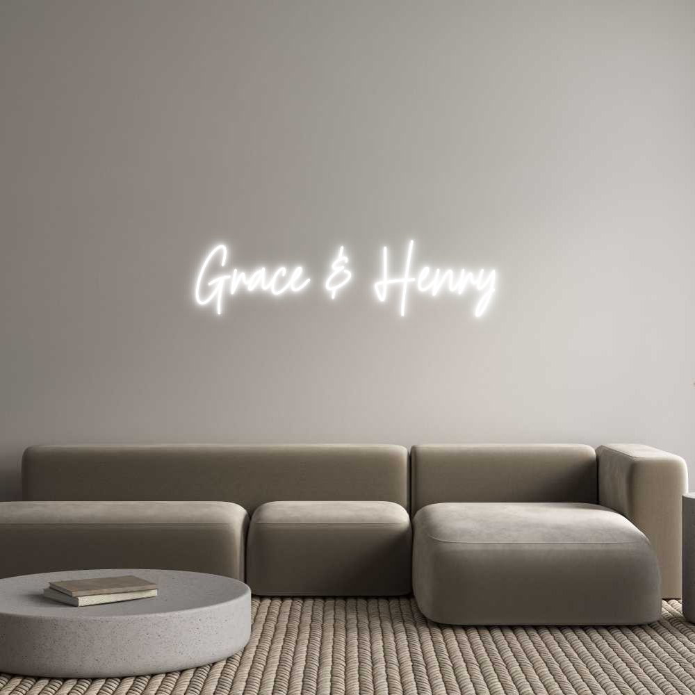 Custom Neon Text - Grace &  Henry