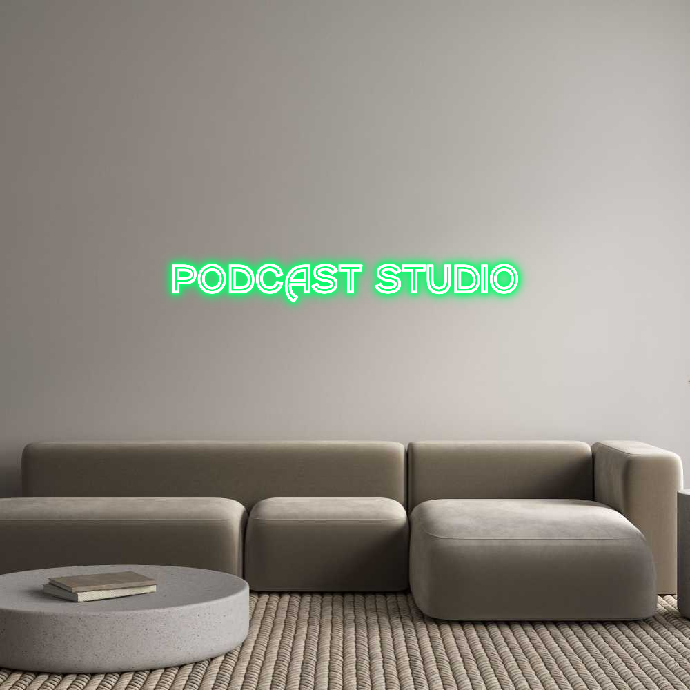 Custom Neon Text - PODCAST STUDIO