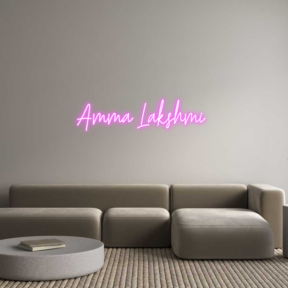 Custom Neon Text - Amma Lakshmi
