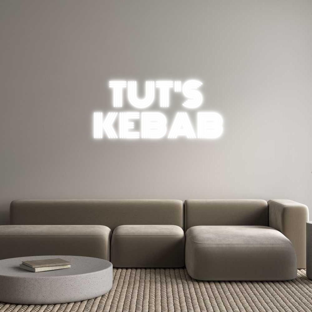 Custom Neon Text - TUT'S
 KEBAB