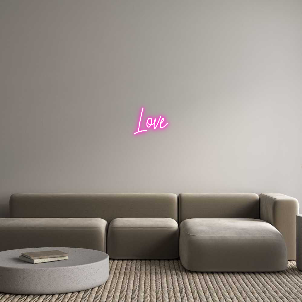 Custom Neon Text - Love
