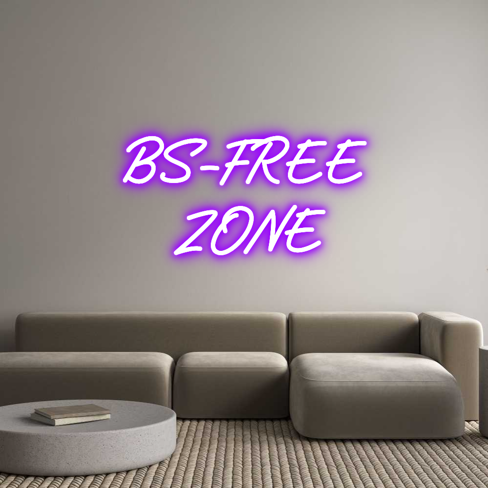 Custom Neon Text - BS-FREE 
ZONE