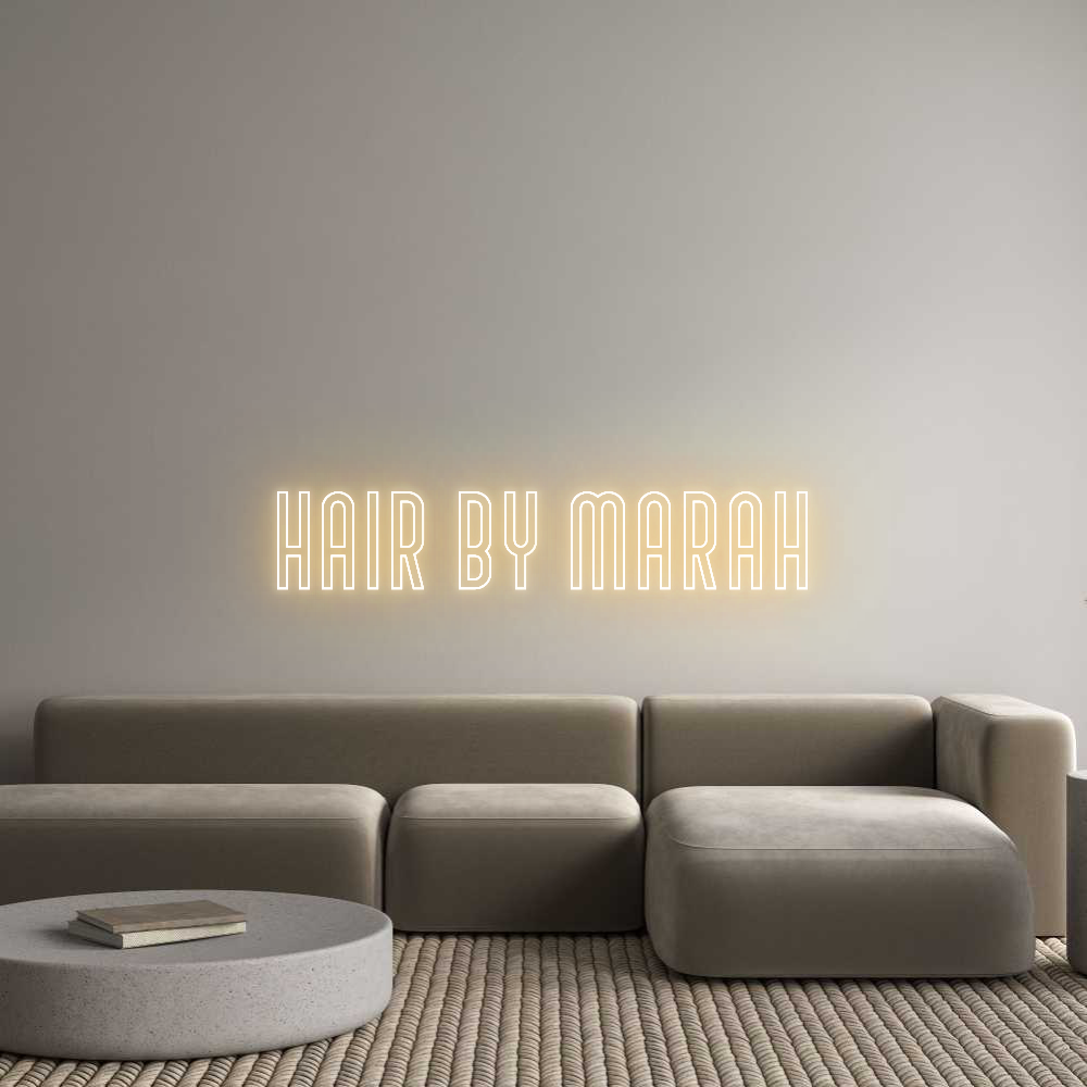Custom Neon Text - Hair by marah