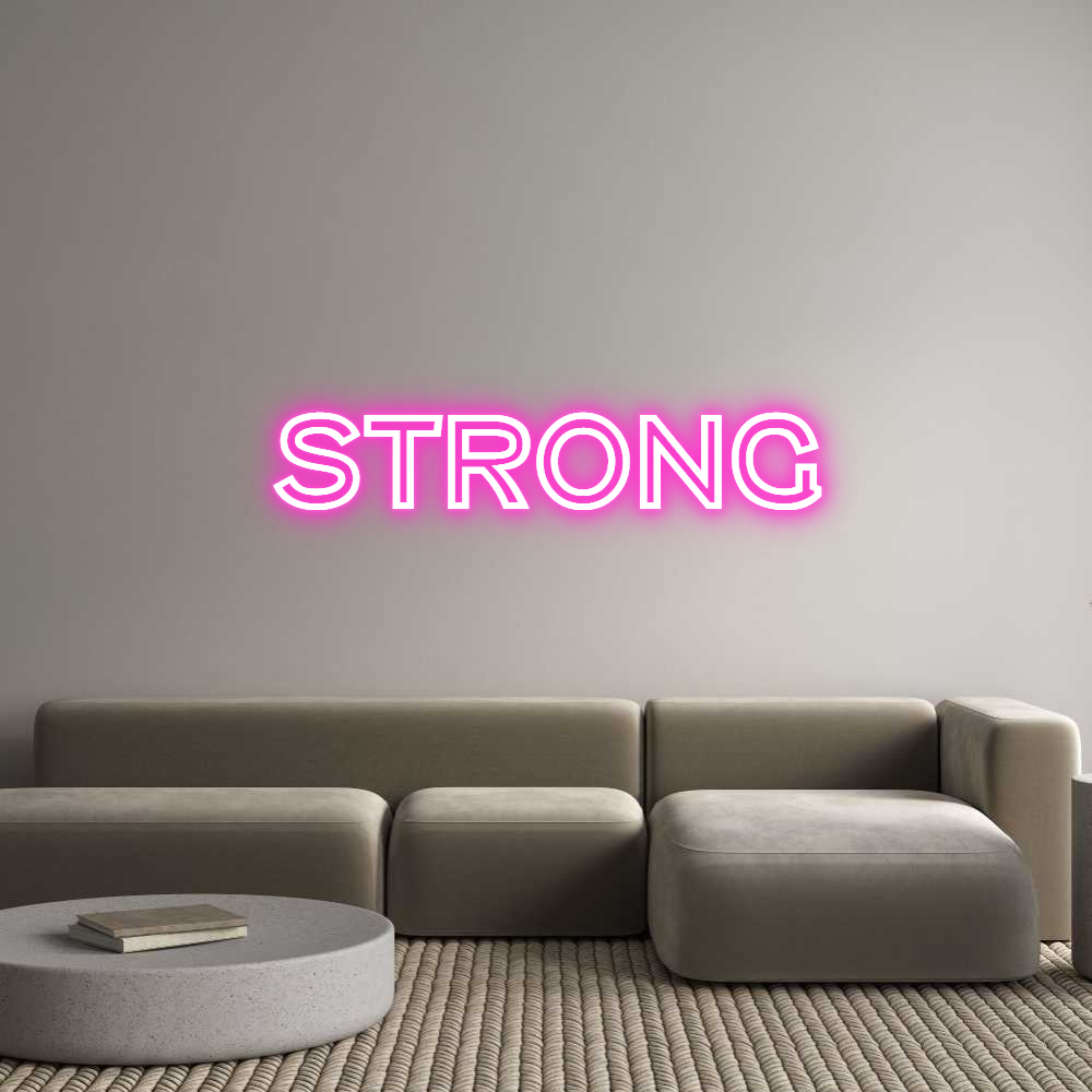 Custom Neon Text - STRONG