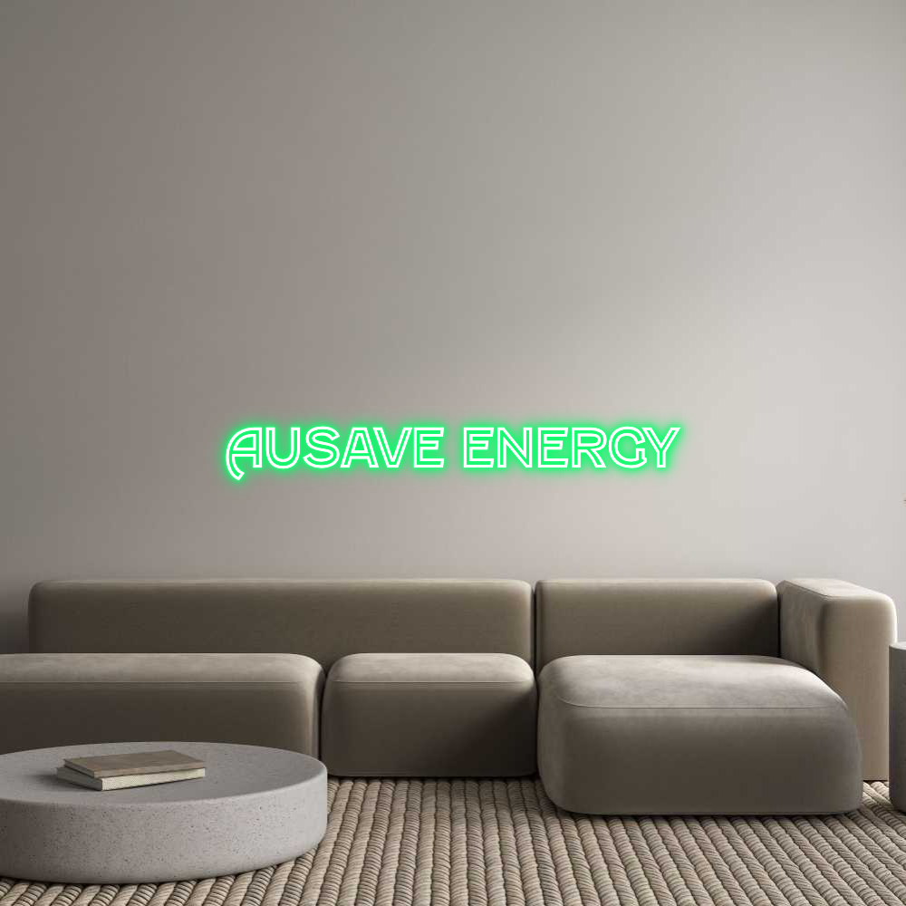 Custom Neon Text - Ausave Energy