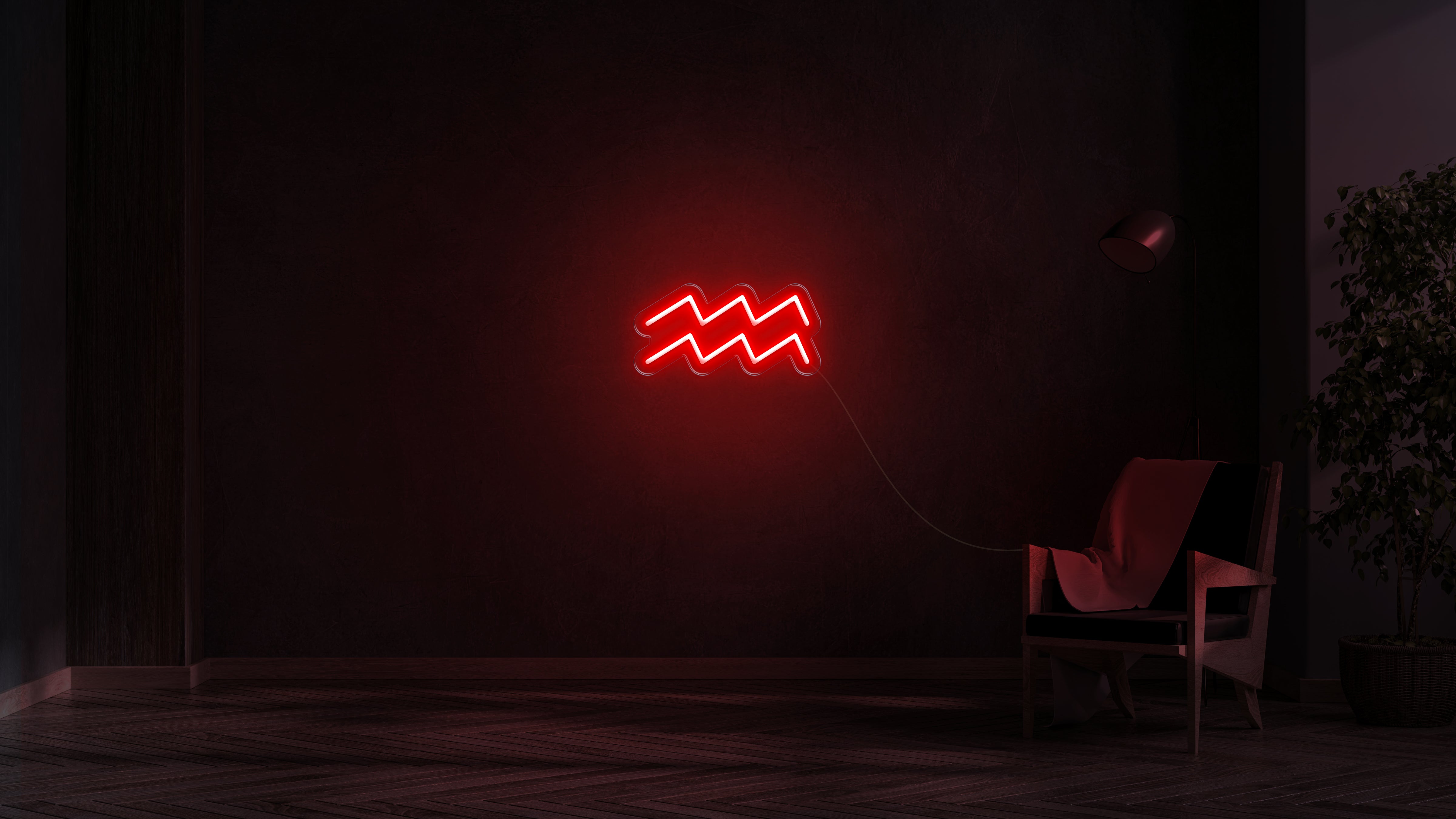 Aquarius LED neon sign
