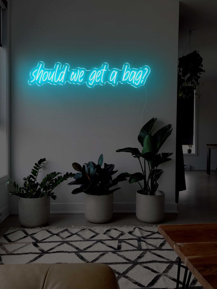 Should we get a bag? LED Neon sign